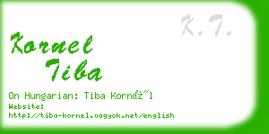 kornel tiba business card